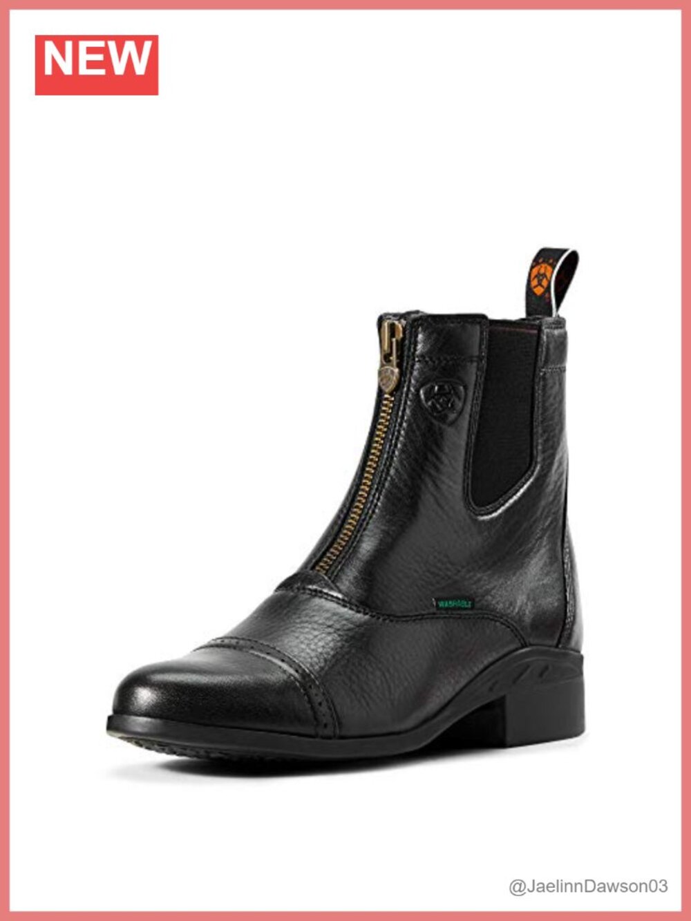 Equestrian Leather Zip Paddock Boots with Cushioning